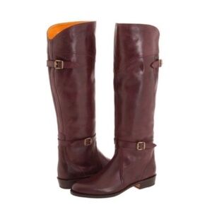 Frye 77563 Dorado Redwood Pull On Women’s Leather Riding Knee High Boots